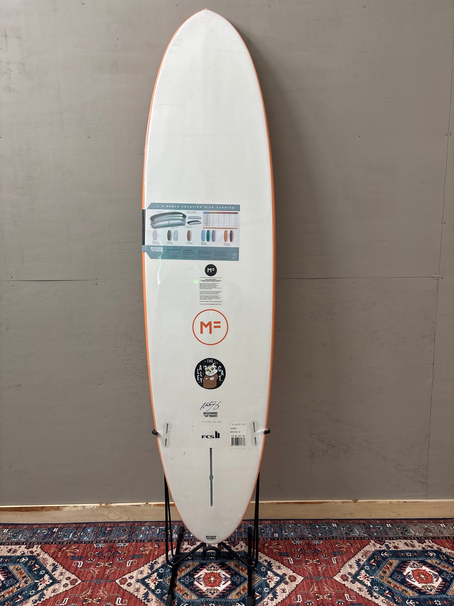 Mick Fanning Alley Cat 7'6" X 21 ¾ X 2 ⅞ | 52.24L | Soft Surfboard - Orange