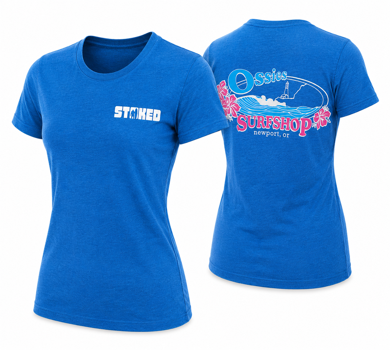 Womens Floral Tee Sapphire