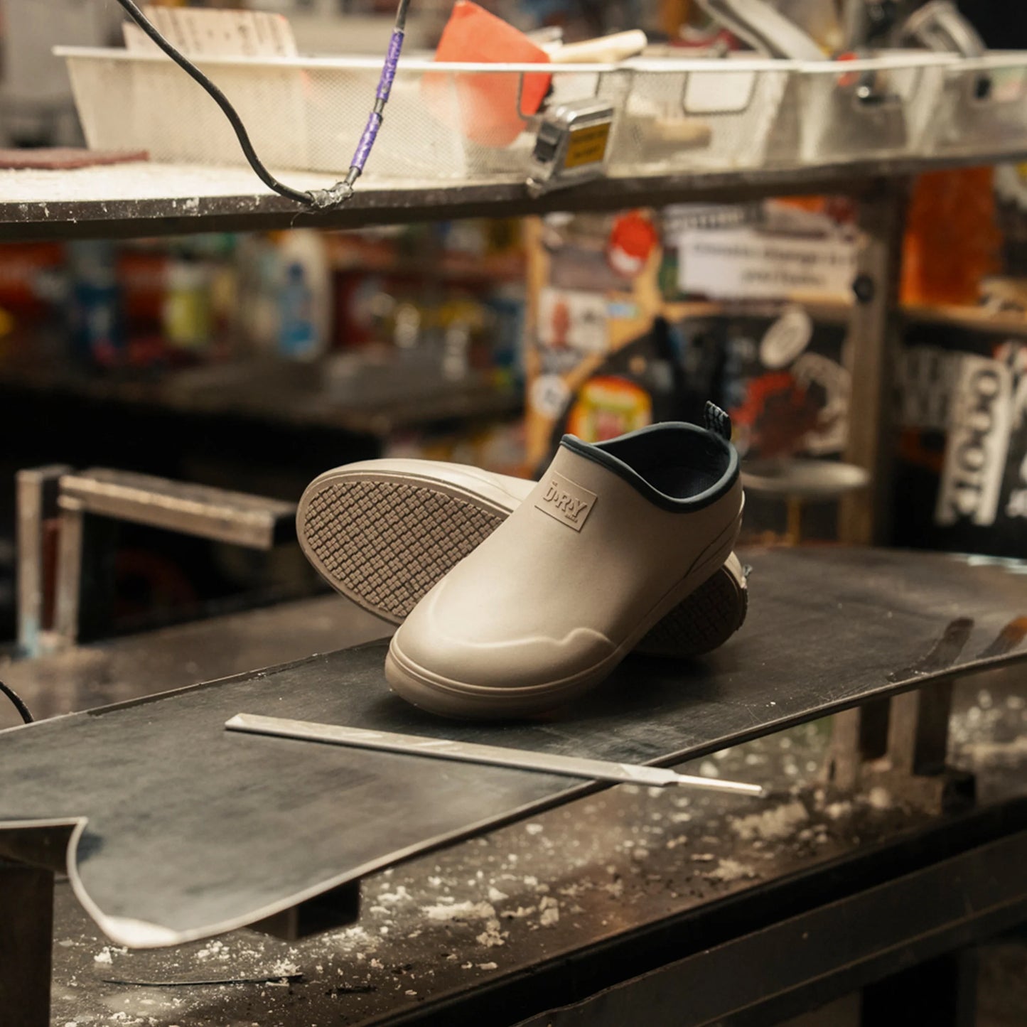 Dry Brand Soot & Soil River Clog Tan/Navy
