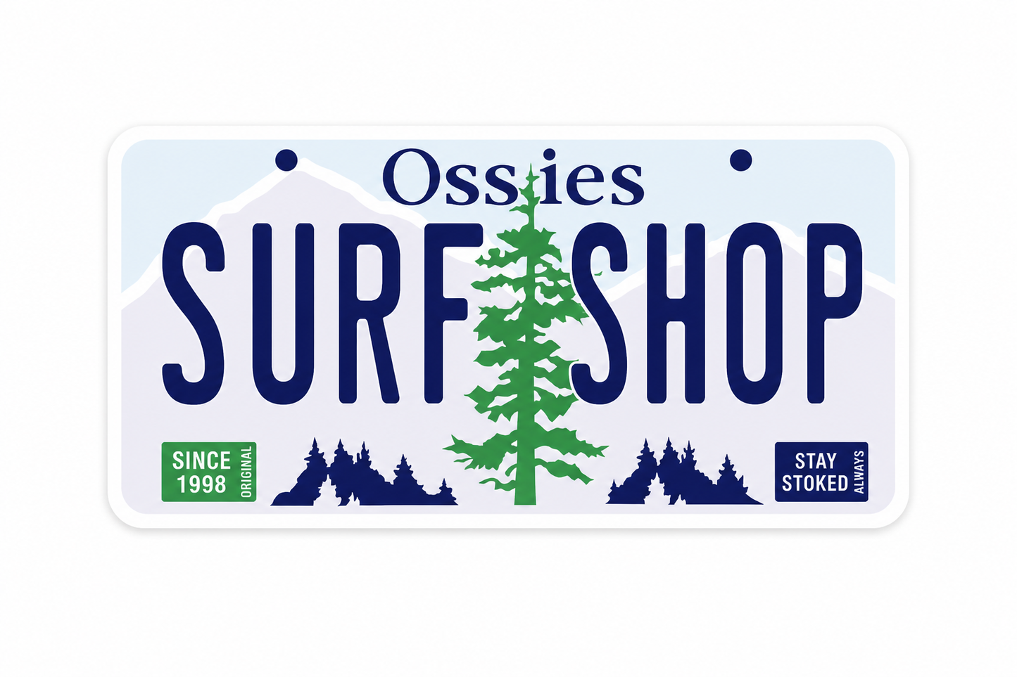 Ossies License Plate Sticker