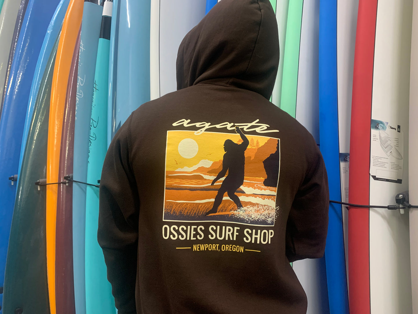 Ossies Agate Sunset Hoodie Black Small