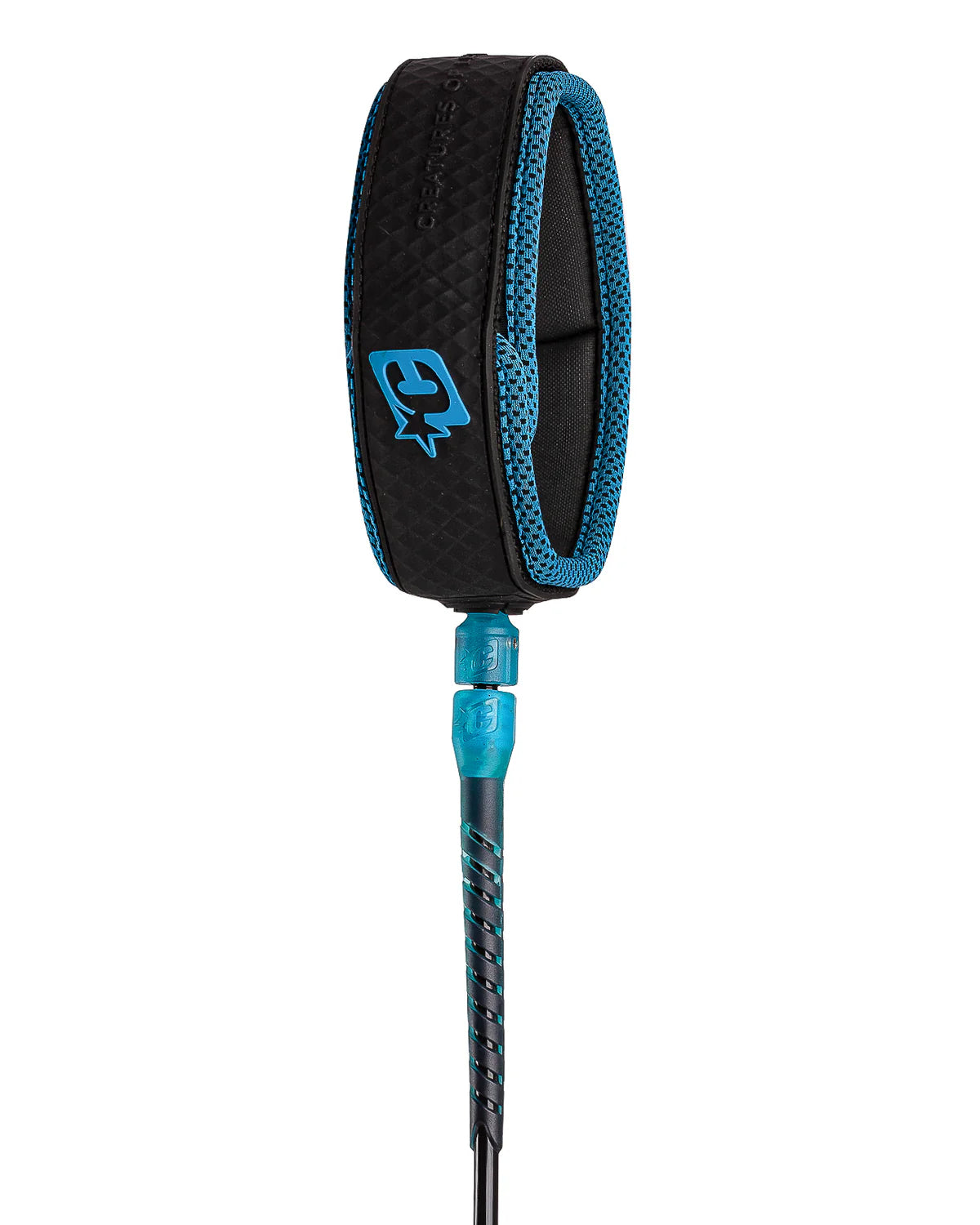Creatures of Leisure 9FT Longboard Calf Leash Black Cyan