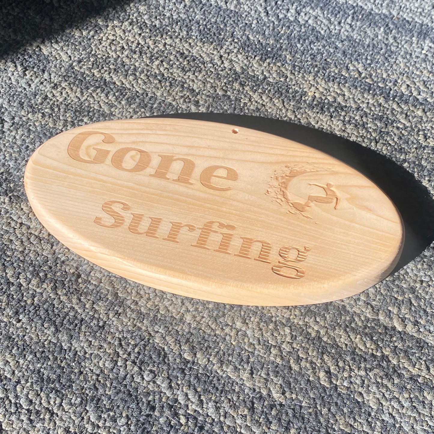Gone Surfing sign