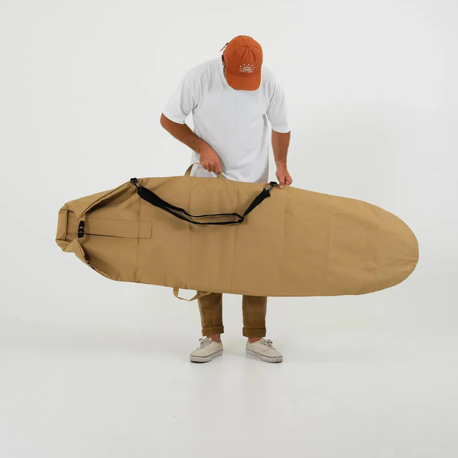 FARO Adjustable Canvas Surfboard Bag Tan