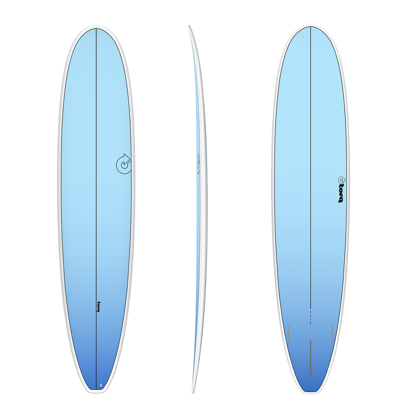 8'6 Torq Longboards Light Blue Fade