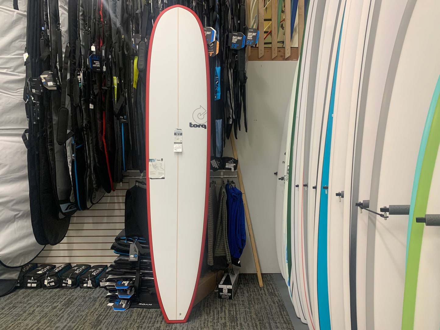 9'1 Torq Longboards Red Pinline