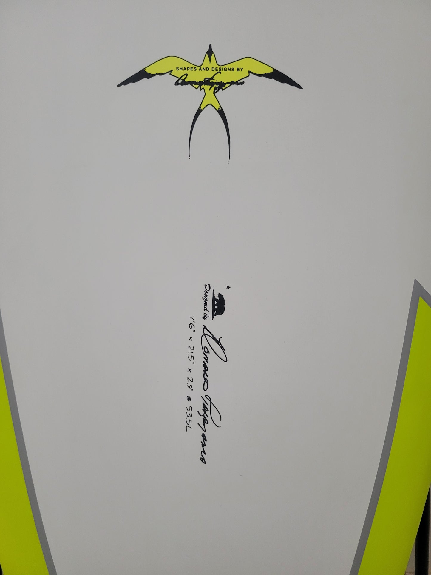 Takayama Egg 7'6" X 21.5" X 2.9" | 53.5L | Tuflite V-Tech Surfboard - Green