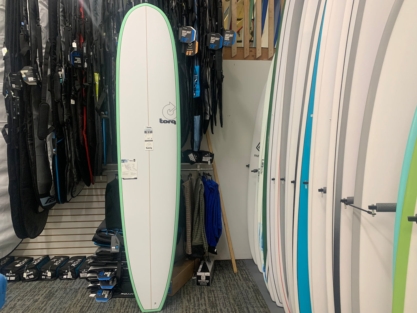 9'1 Torq Longboards Seagreen Pinline