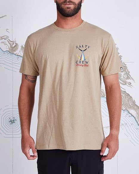 Tailed Standard Tee Large Khaki Heather