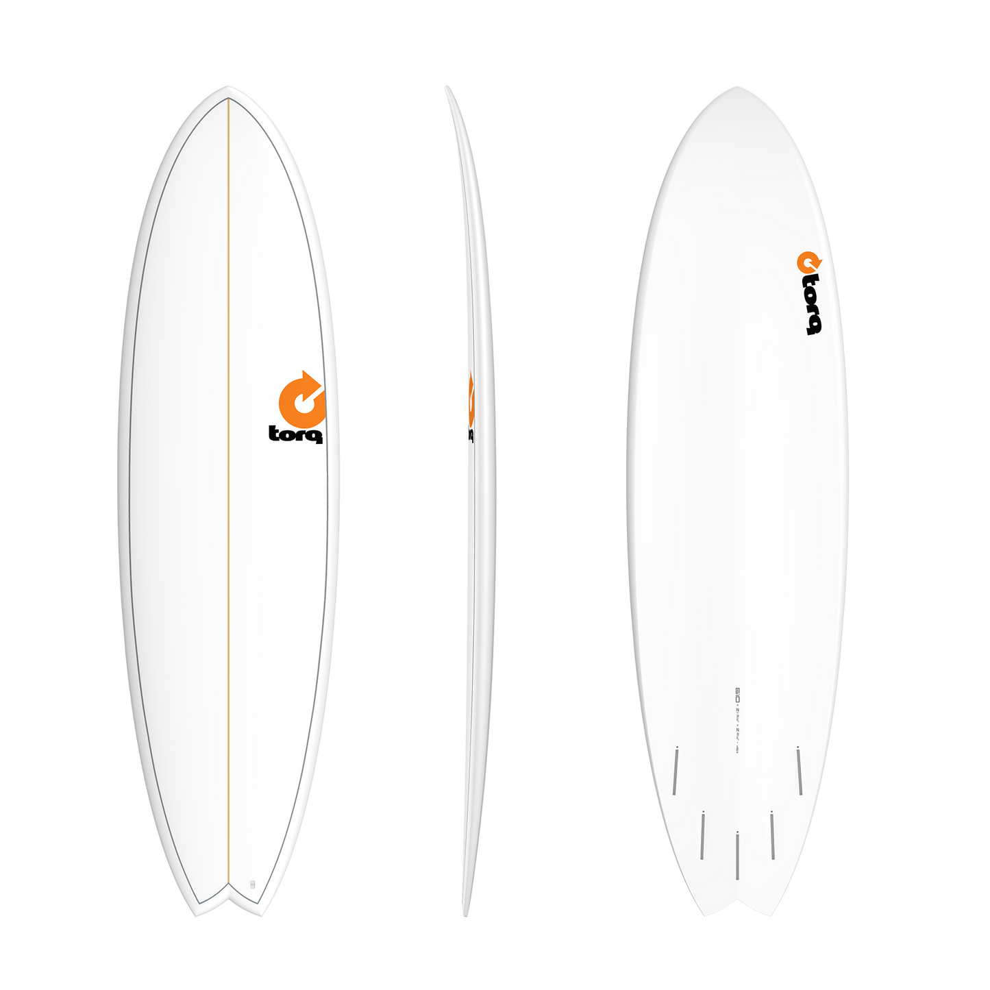 6'10 Torq Fish Pinline White