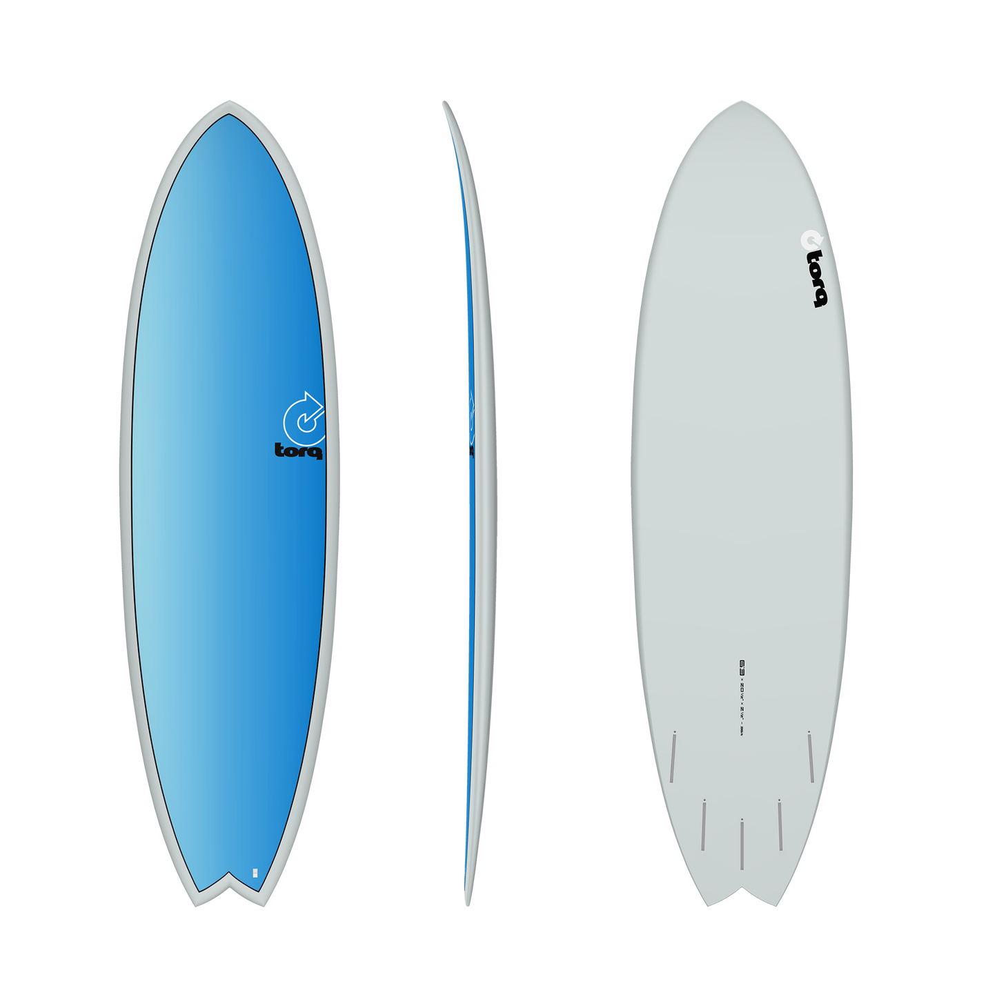 6'3 Torq Fish Blue Fade