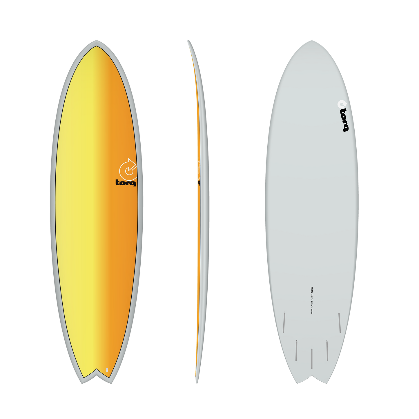 6'6 Torq Fish Yellow Orange Fade