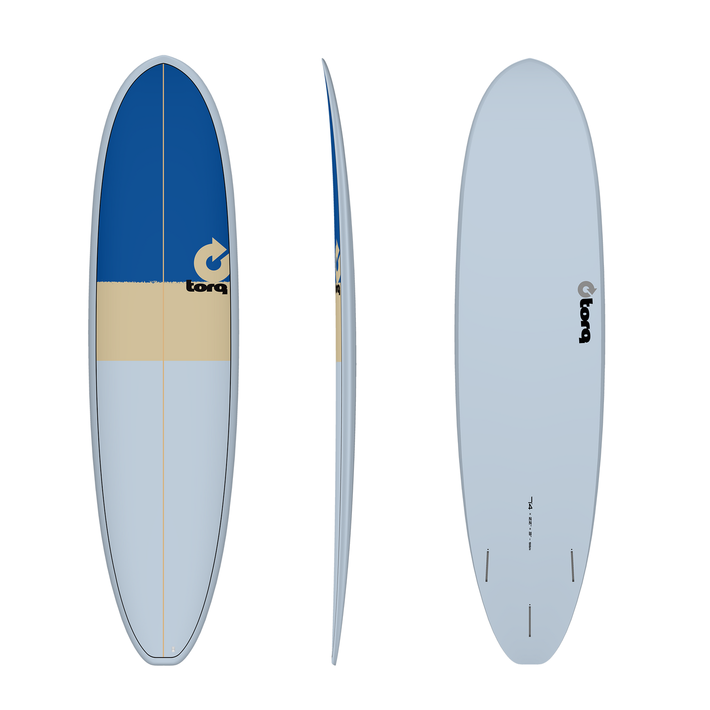 7'4 Torq Fun V+ Grey Stone Navy