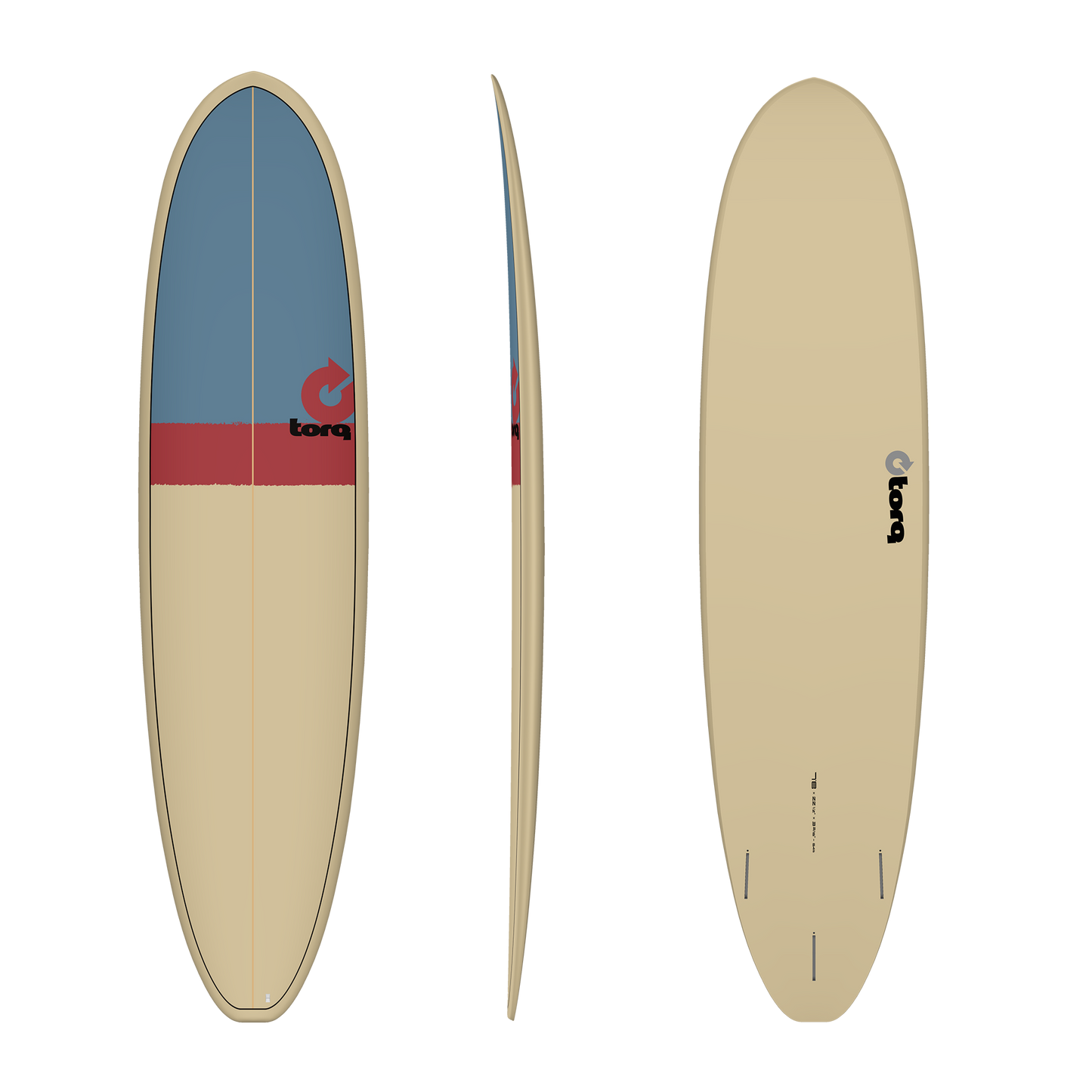 7'8 Torq Fun V+ Stone Red Blue