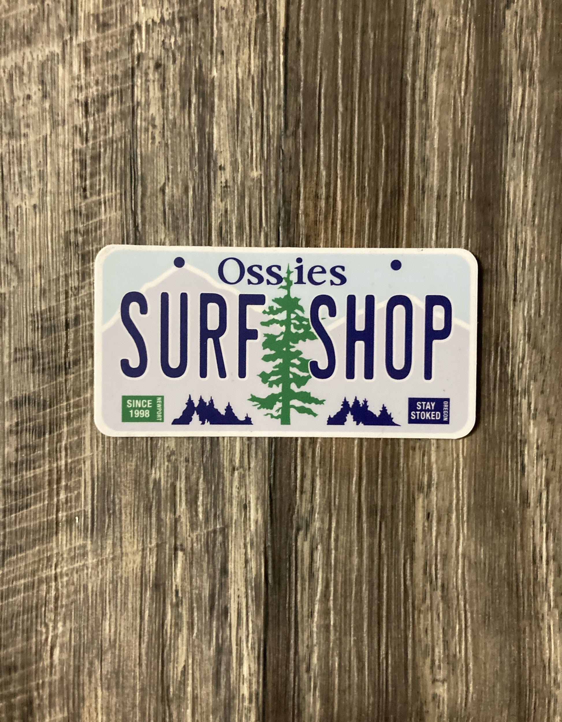 Ossies License Plate Sticker 3.5 x 1.76