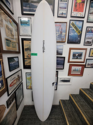 Critical Slide Hermit 8'0" X 22" X 3" | 61L | PU Surfboard - White Top Tan Bottom