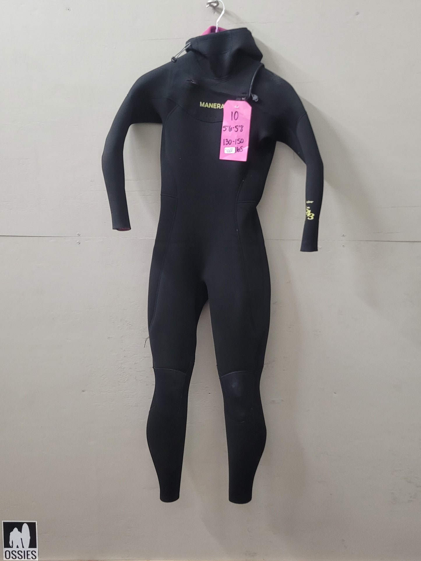 USED Women's 5/4/3mm Manera Seafarer Hooded Size 10 (5'6"-5'8" | 130-150 lbs)