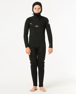 Rip Curl Dawn Patrol 5/4MM Chest Zip Hooded Wetsuit - Youth