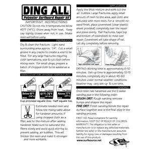 Ding All Standard Polyester Resin Repair Kit - 2 oz