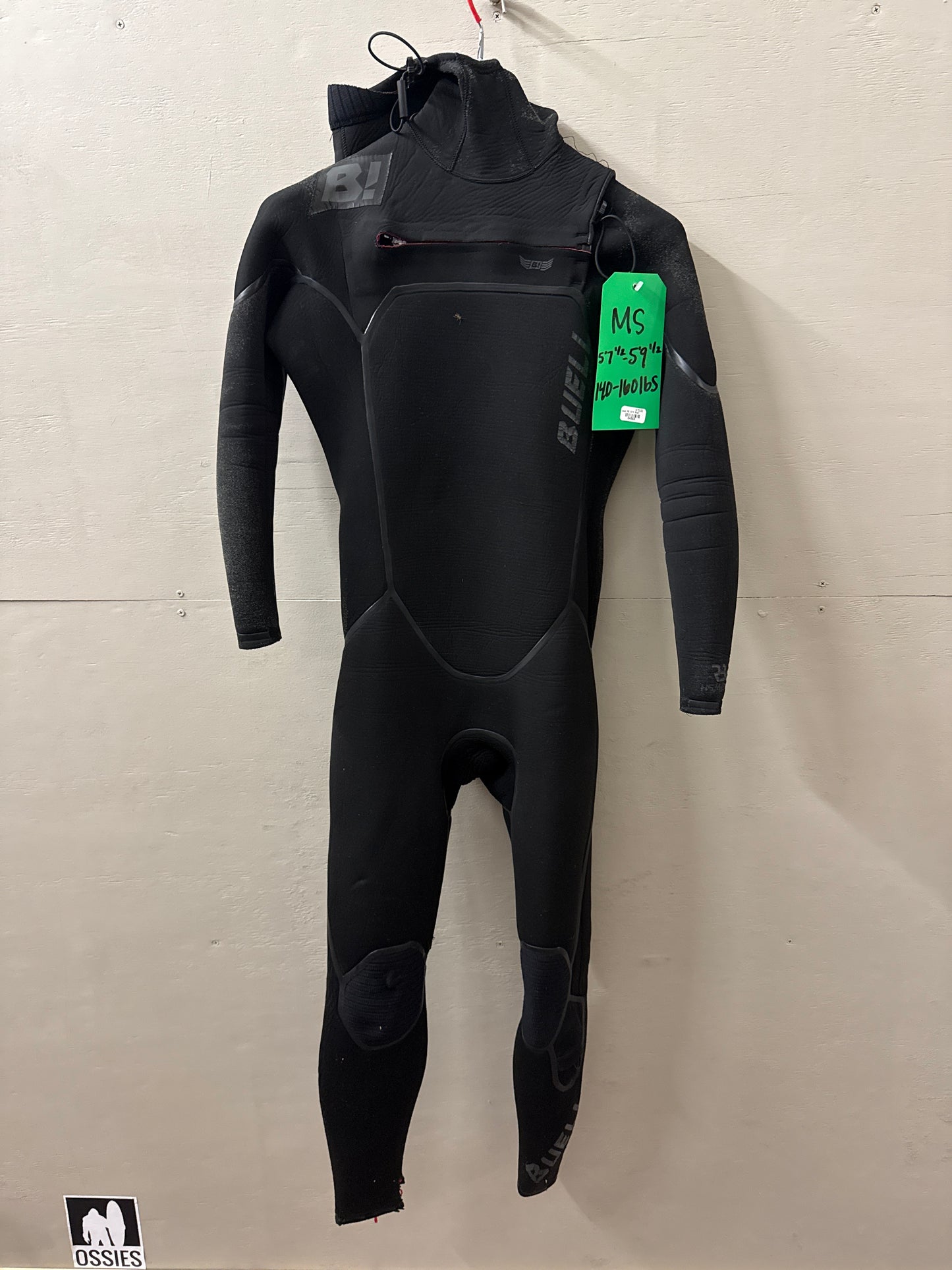 USED Mens 5/4MM Buell Wetsuit - Size MS (5'7"-5'9" | 140-160 lbs) - Fair