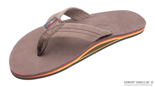 Rainbow Expresso Single Layer Leather w/Orange Yellow Pinline