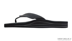 RAINBOW Double Layer Premier Leather Flip Flop | Black - Men's