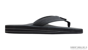 RAINBOW Double Layer Premier Leather Flip Flop | Black - Men's