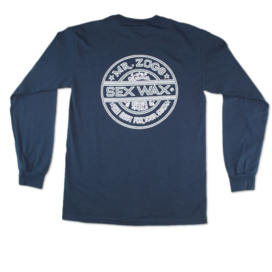 Sexwax Pinstripe Long Sleeve Tee Navy Blue