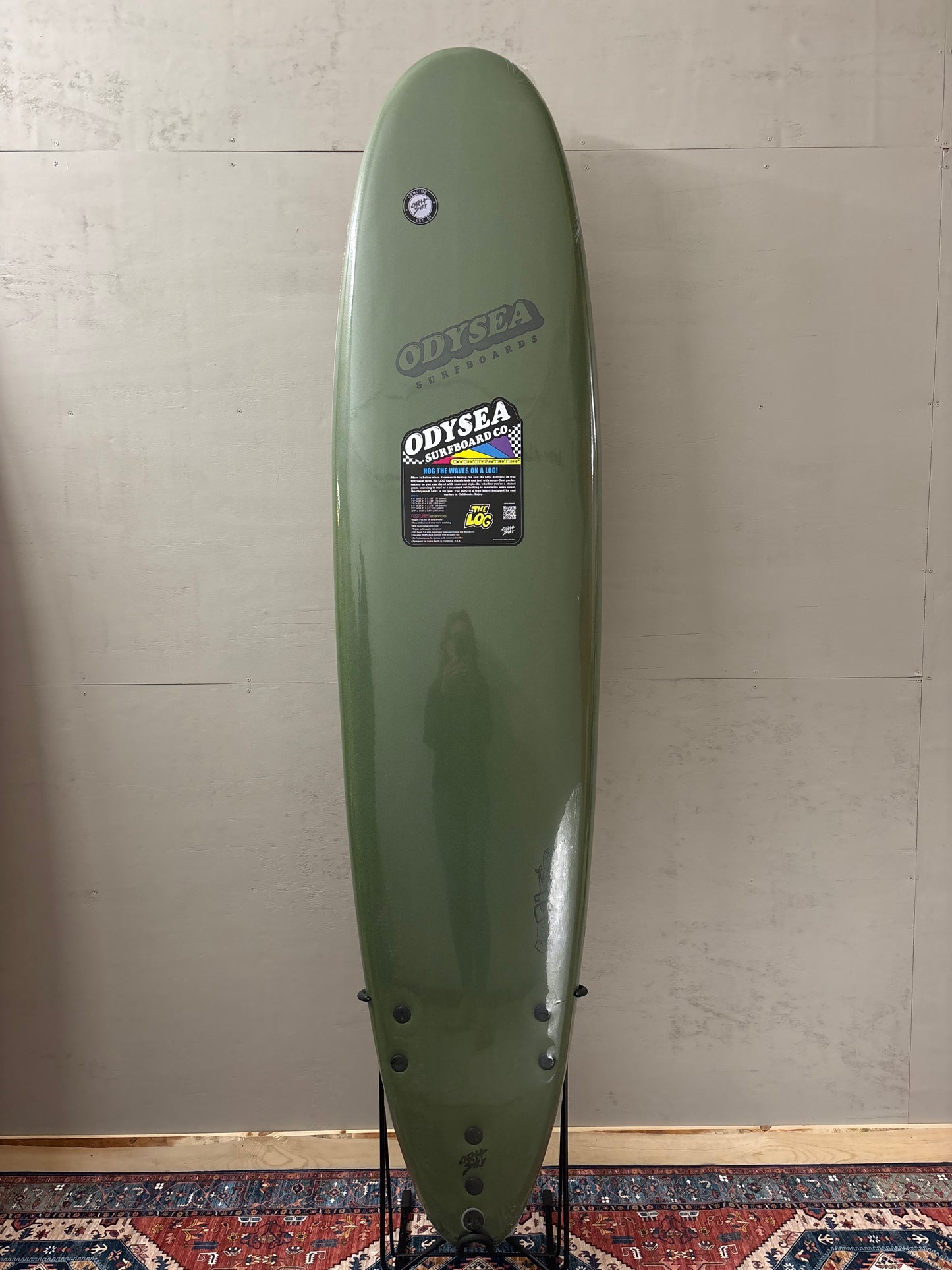 Catch Surf Odysea Log 8'0" X 23" X 3.75" | 86L | Soft Surfboard - Military Green