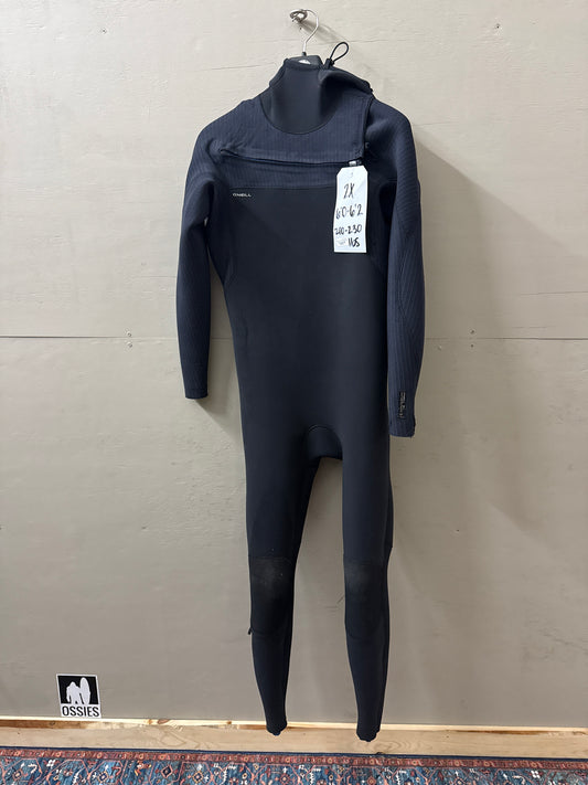 Used Mens 4/3MM Oneill Hyperfreak Wetsuit - Size 2X (6'0"-6'2" | 210-230 lbs) - Fair
