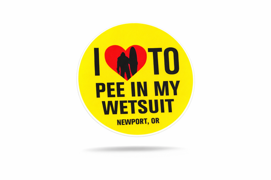 I Love To Pee in My Wetsuit 3" Sticker