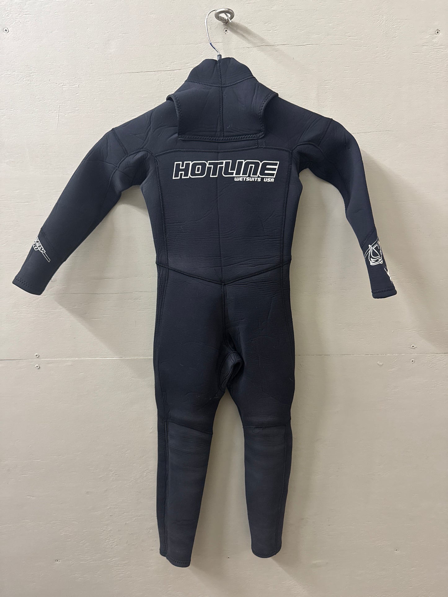 Used Youth 4/3MM Hotline Wetsuit - Size 4 (3'10"–4'1" | 40–55 lbs) - Good