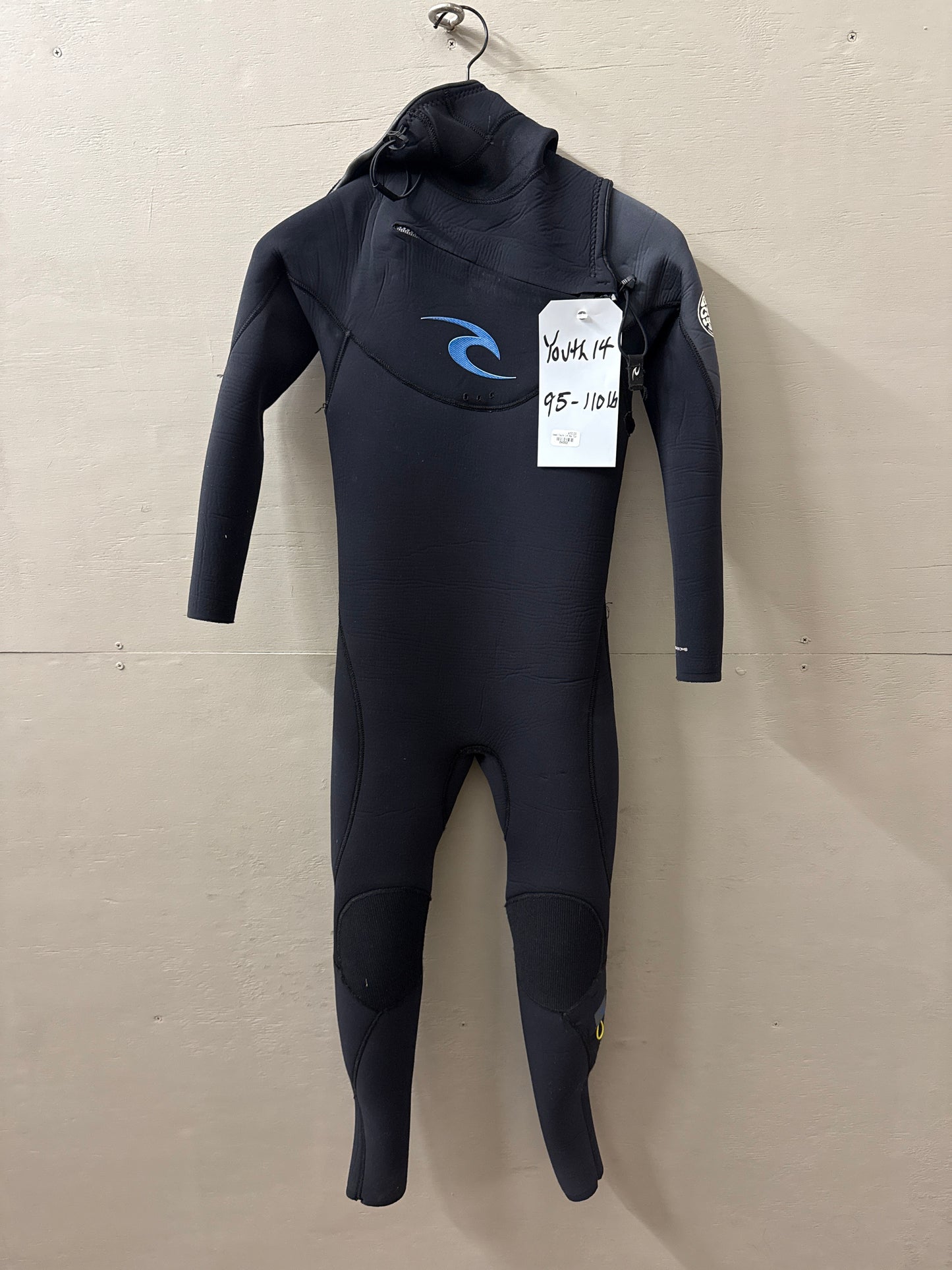 USED Youth 5/4MM Rip Curl Flashbomb - Size 14 (5'1"–5'4" | 105–120 LBS) - Good