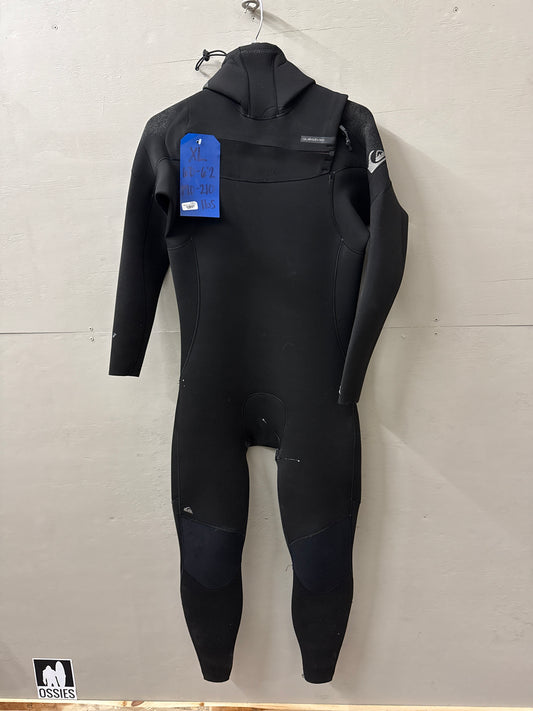 USED Men's 5/4MM Quikilver Wetsuit - Size XL (6'0"-6'2" | 190-210 lbs) - Fair