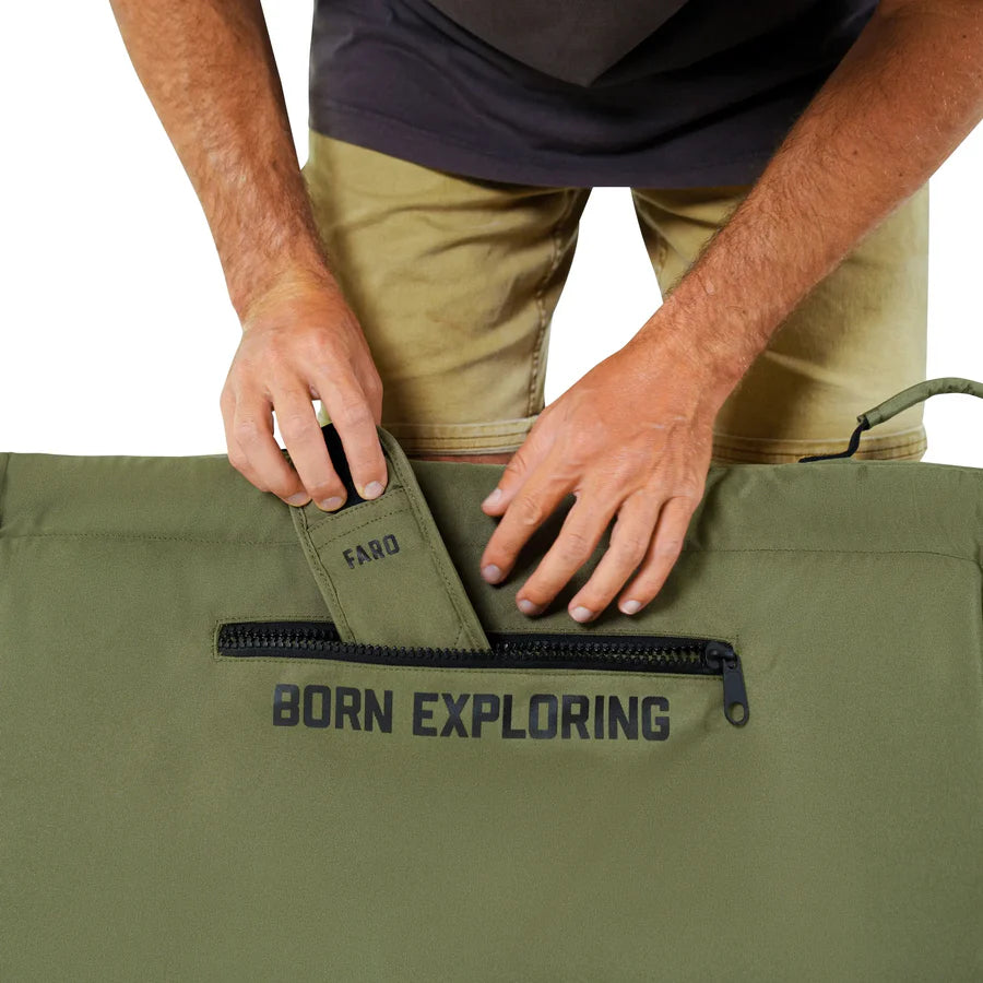FARO Padded Day / Travel Surfboard Bag Olive