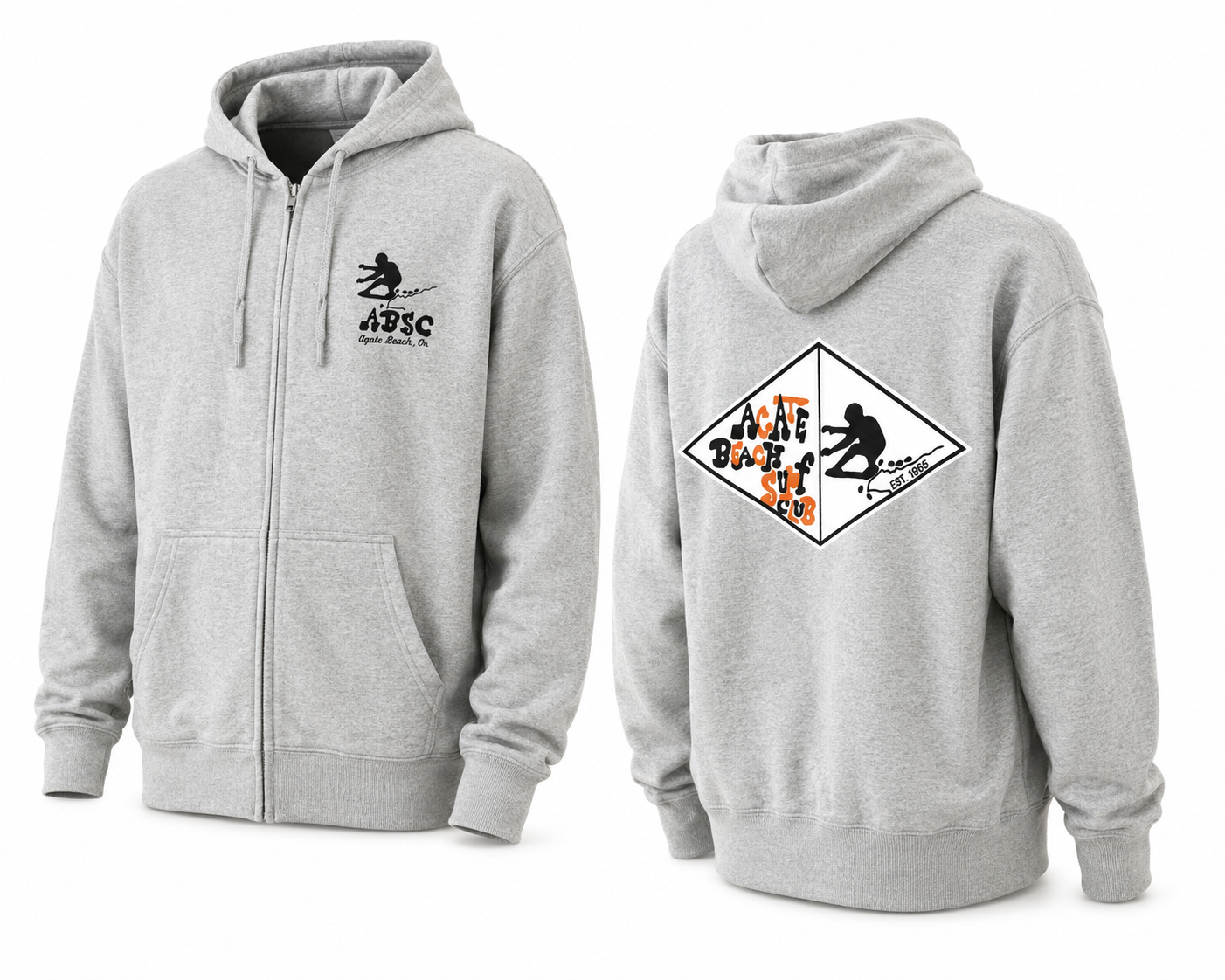 1964 Agate Beach Surf Club Zip Hoodie