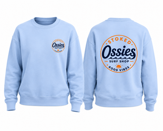 Good Vibes Crewneck Light Blue