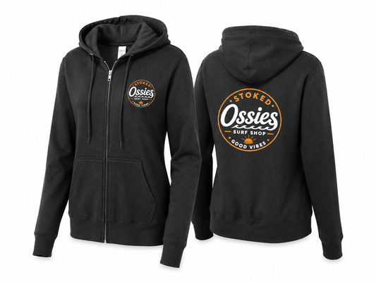 Good Vibes Zip Hoodie Black