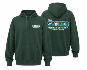 Stoked Tree Hoodie Forest Green