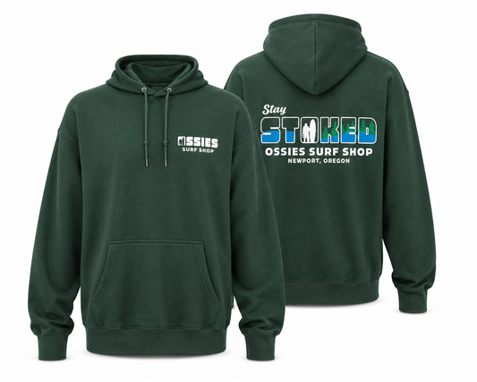 Stoked Tree Hoodie Forest Green