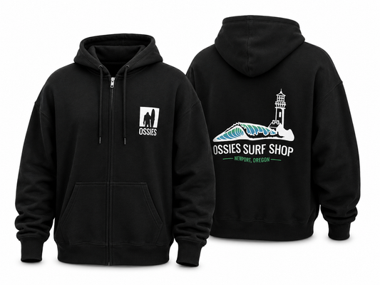 Light House Full Zip Hoodie Black