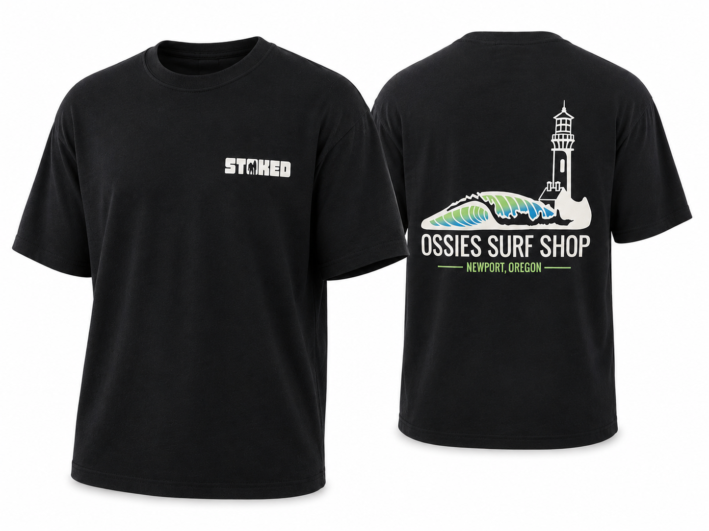 Ossies Lighthouse Tee Black