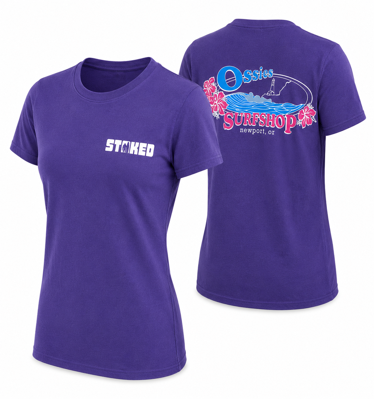 Womens Floral Tee Purple