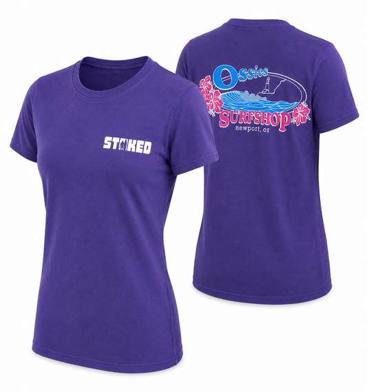 Womens Floral Tee Purple