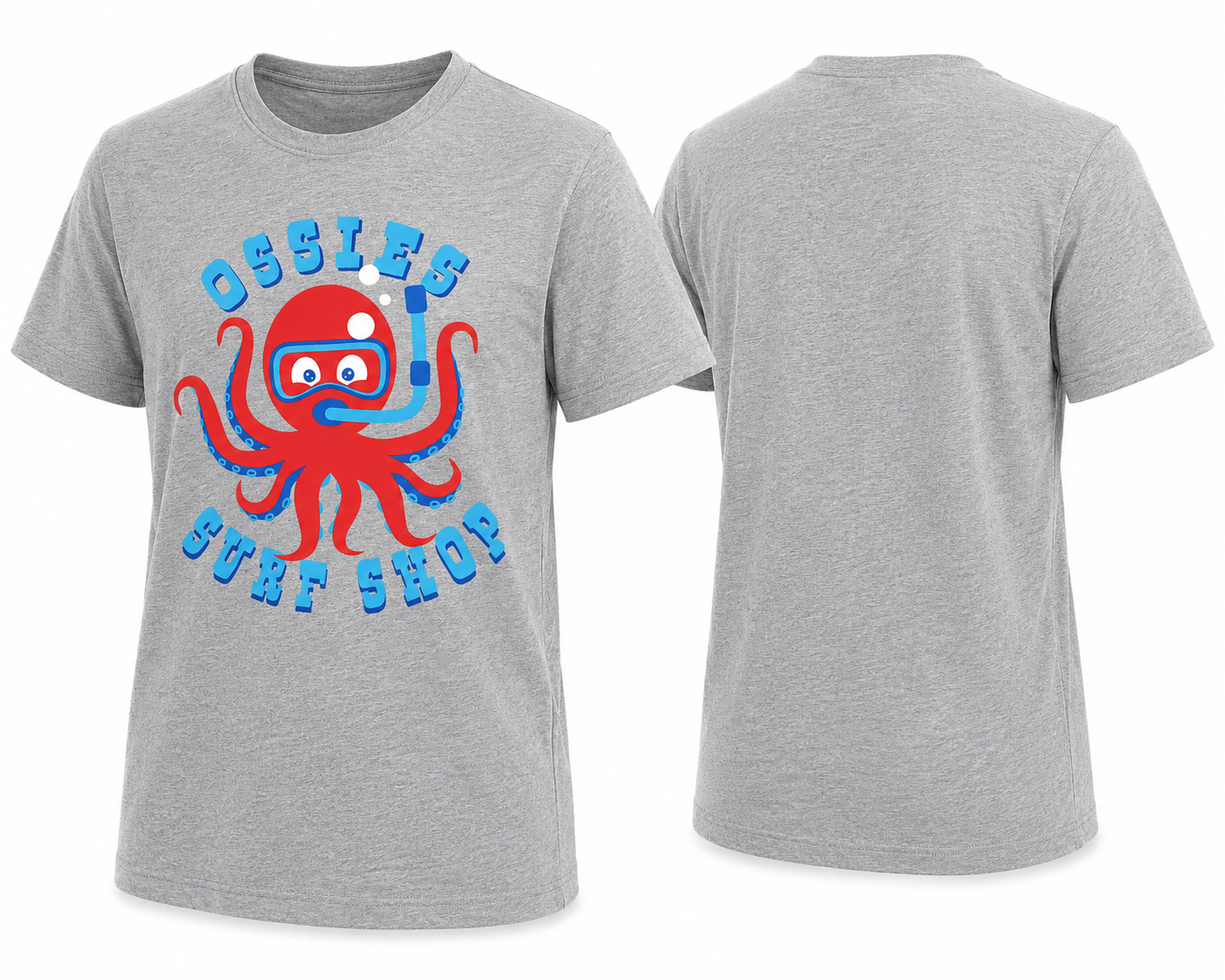 Youth Ocotpus Scuba Tee Heather Grey