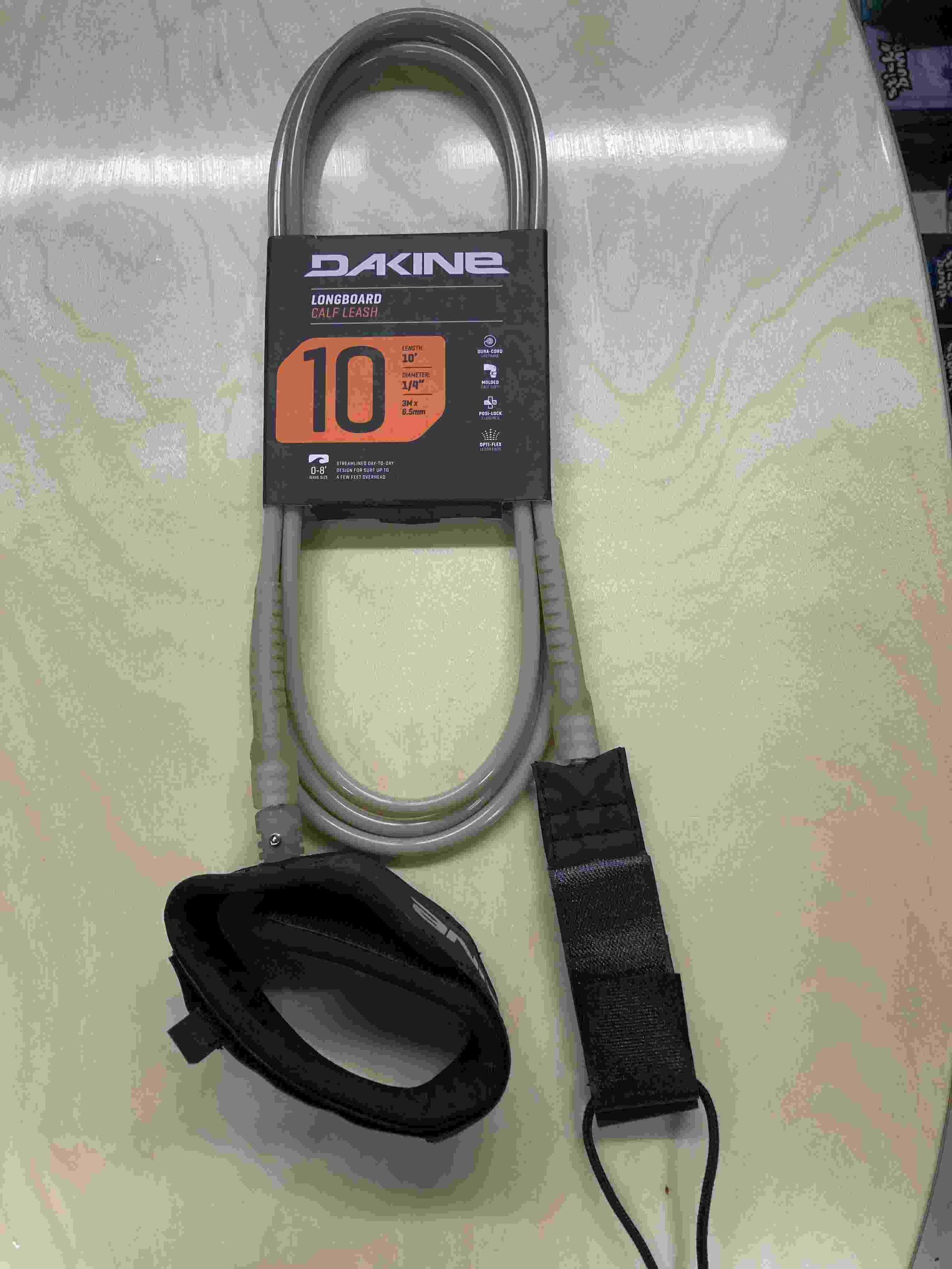 Dakine Longboard Calf 10' x 1/4" Surf Leash Stone