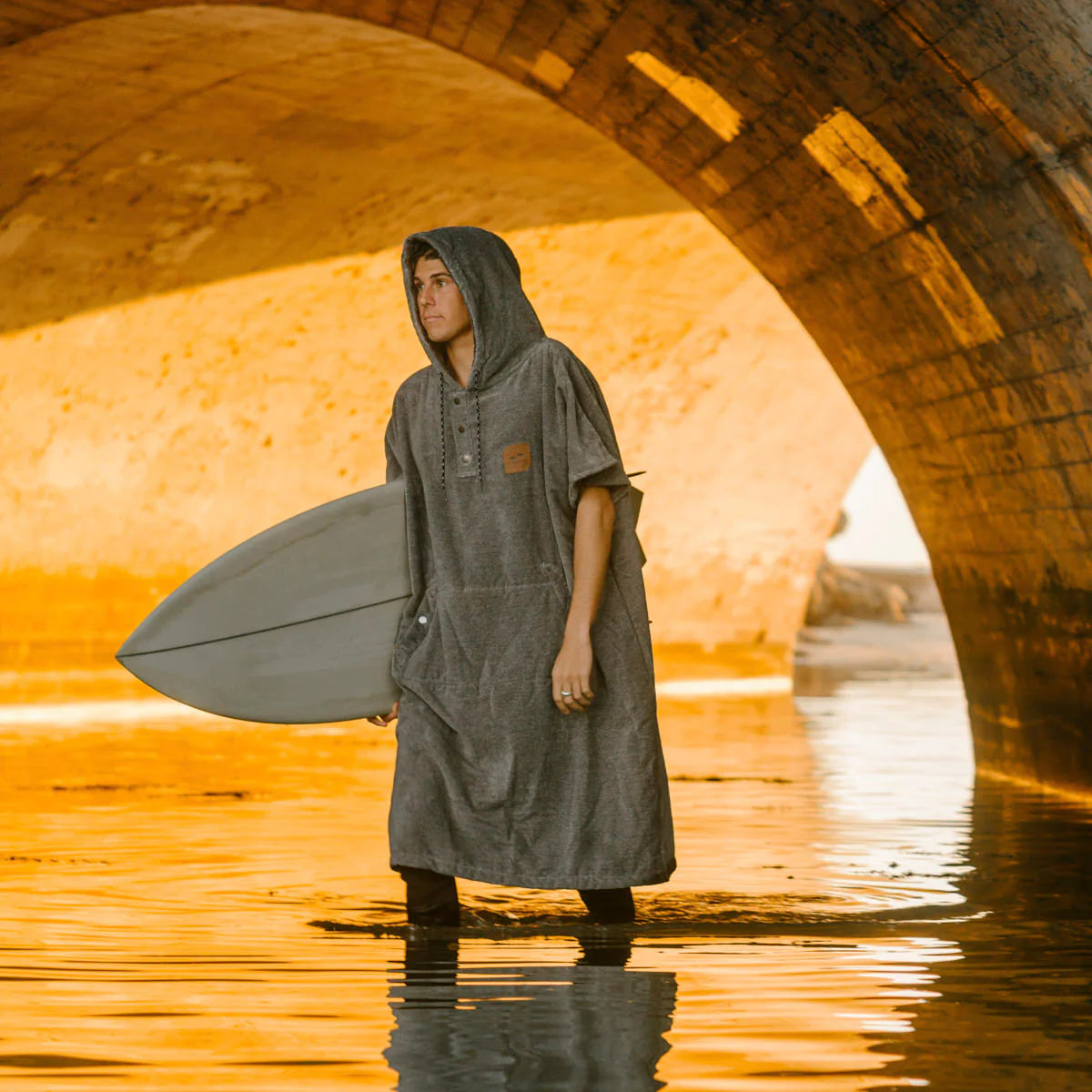 The Digs Extra Warm Poncho Grey