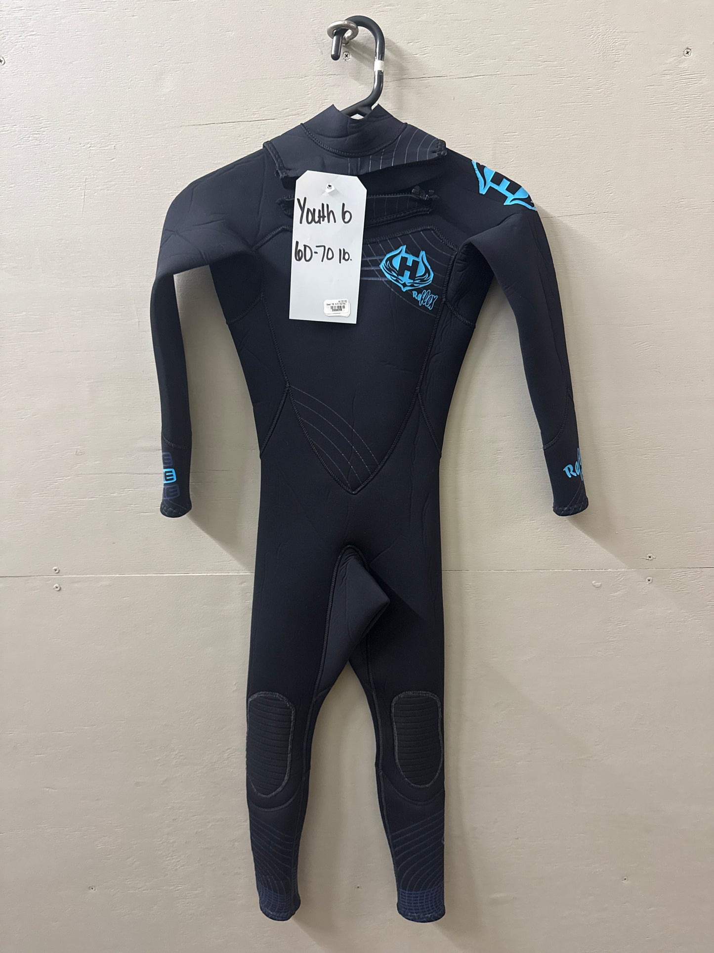 Used 4/3MM Youth Hotline Wetsuit - Size 6 (4'1"–4'4" | 50–65 lbs) - Good