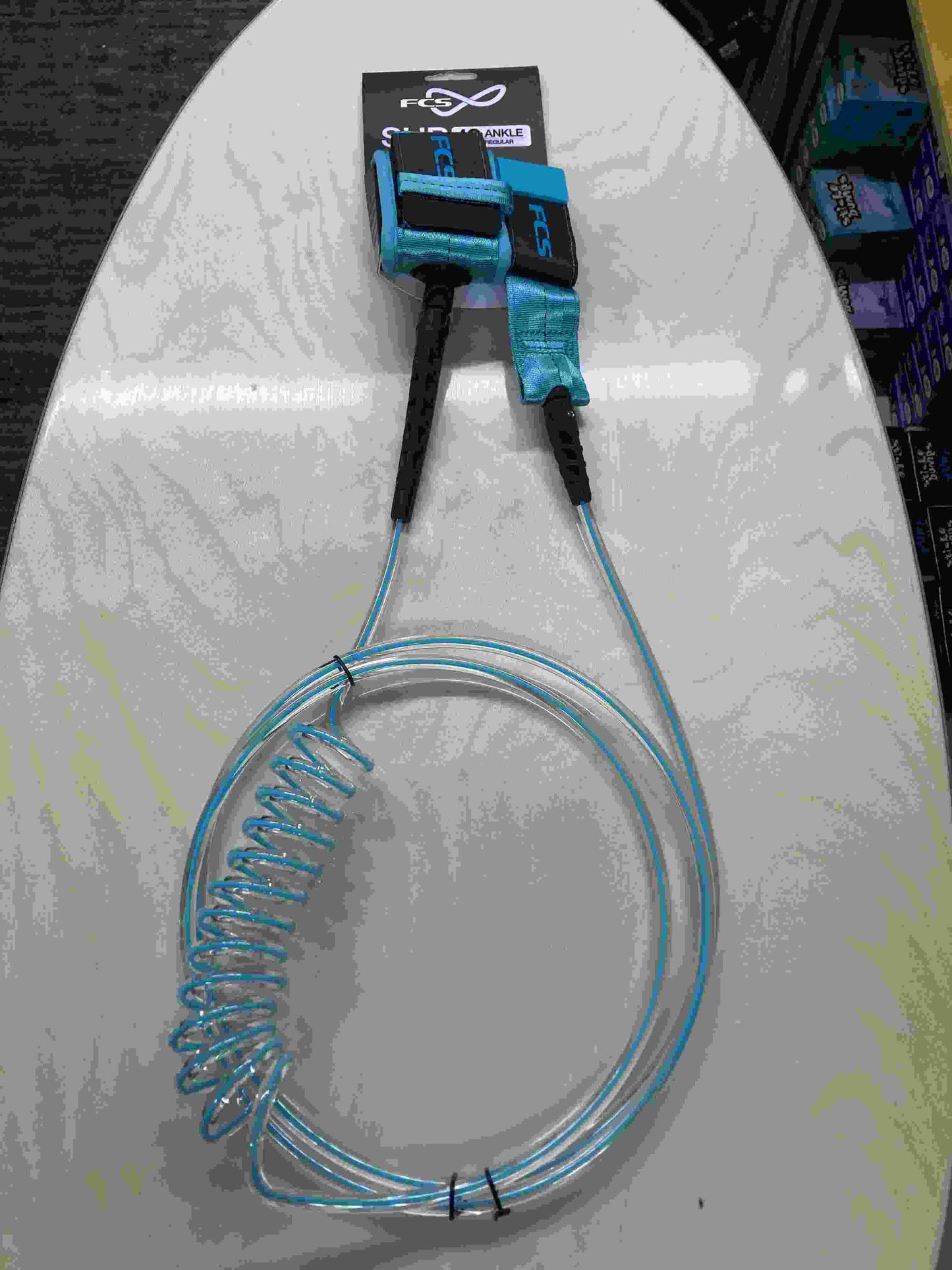 FCS 10' SUP Essential Leash Blue