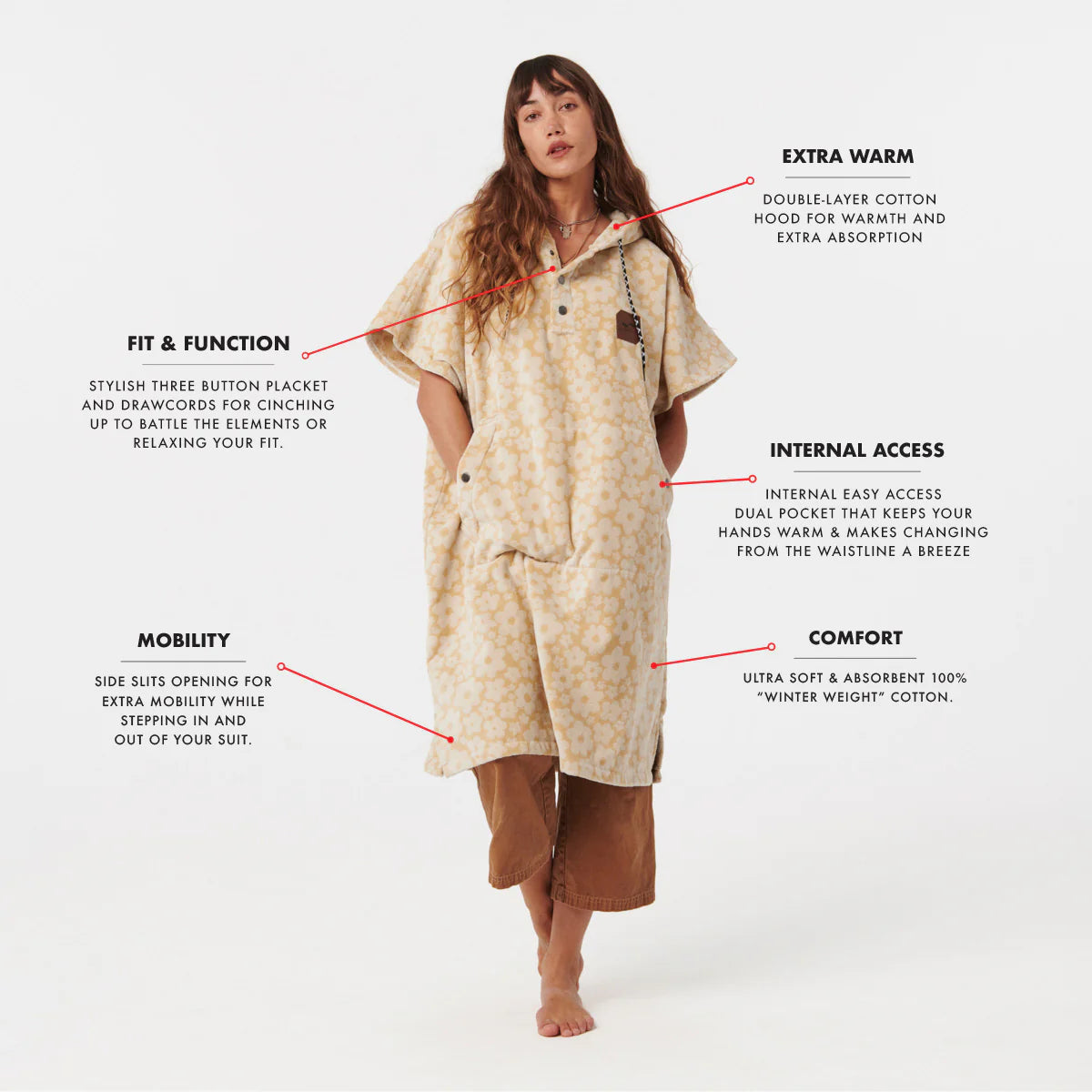 Ginny Changing Poncho Sandstone